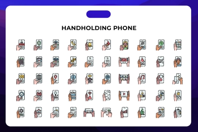 Handholding Phone Icons