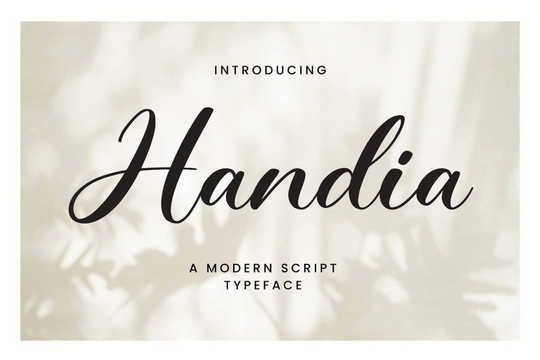 Handia - A Modern Script Typeface