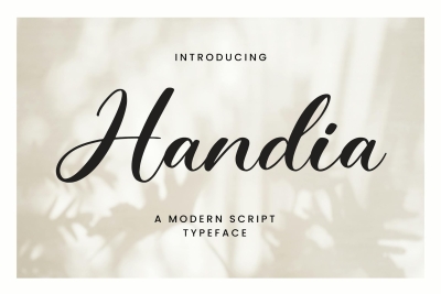 Handia - A Modern Script Typeface