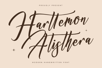 Harttemon Alisthera Modern Handwritten Font