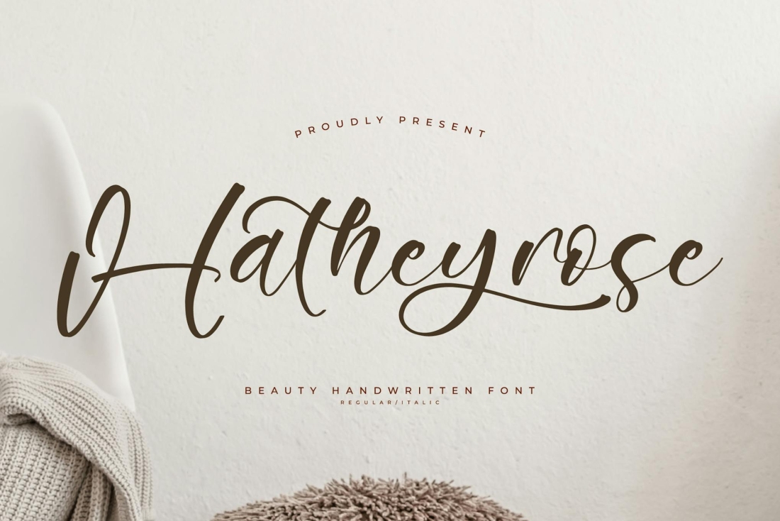 Hatheyrose Modern Handwritten Font