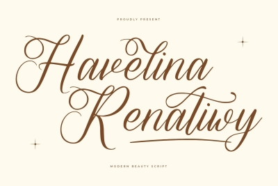 Havelina Renatiwy Modern Script Font