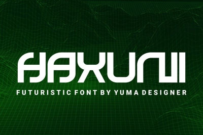 Haxuni - Futuristic Variable Typeface