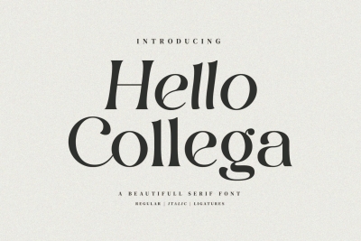 Hello Collega - Beautiful Ligature Font