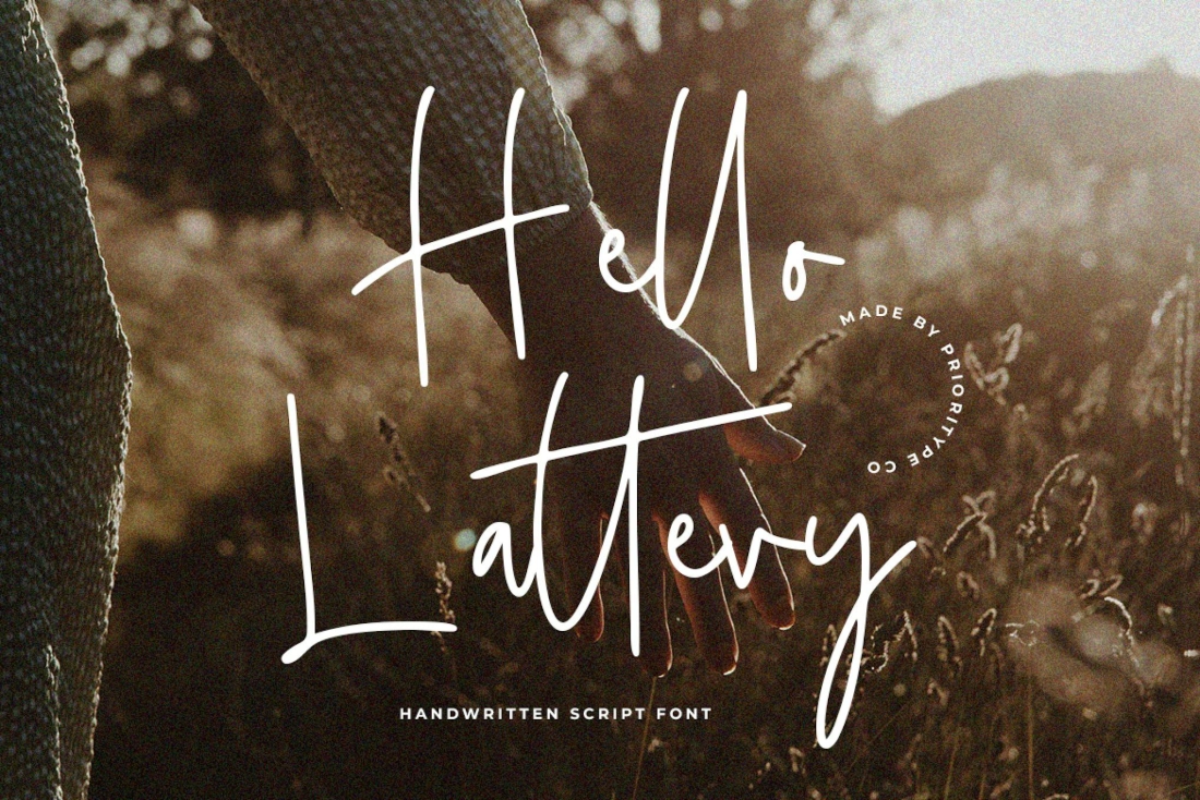 Hello Lattevy - Handwritten Script font