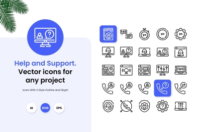 Help and Support Icons