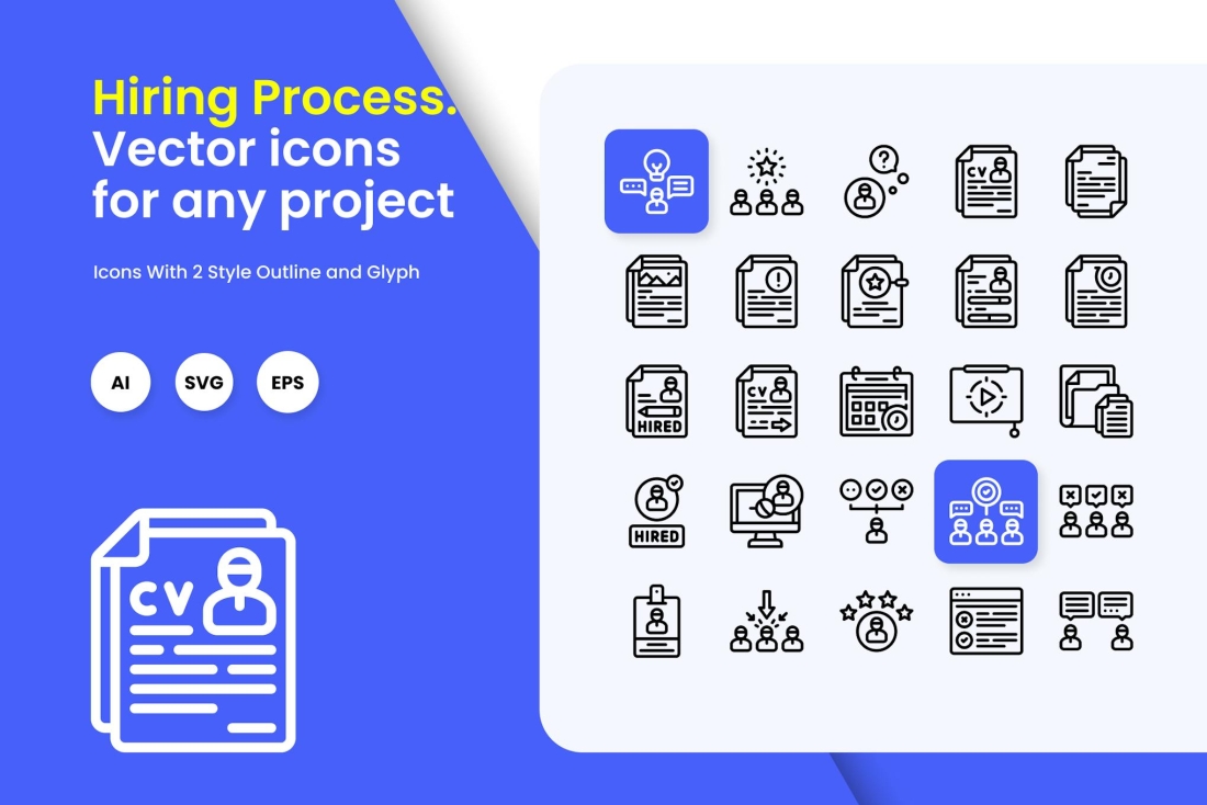 Hiring Process Icons