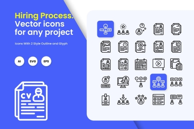 Hiring Process Icons