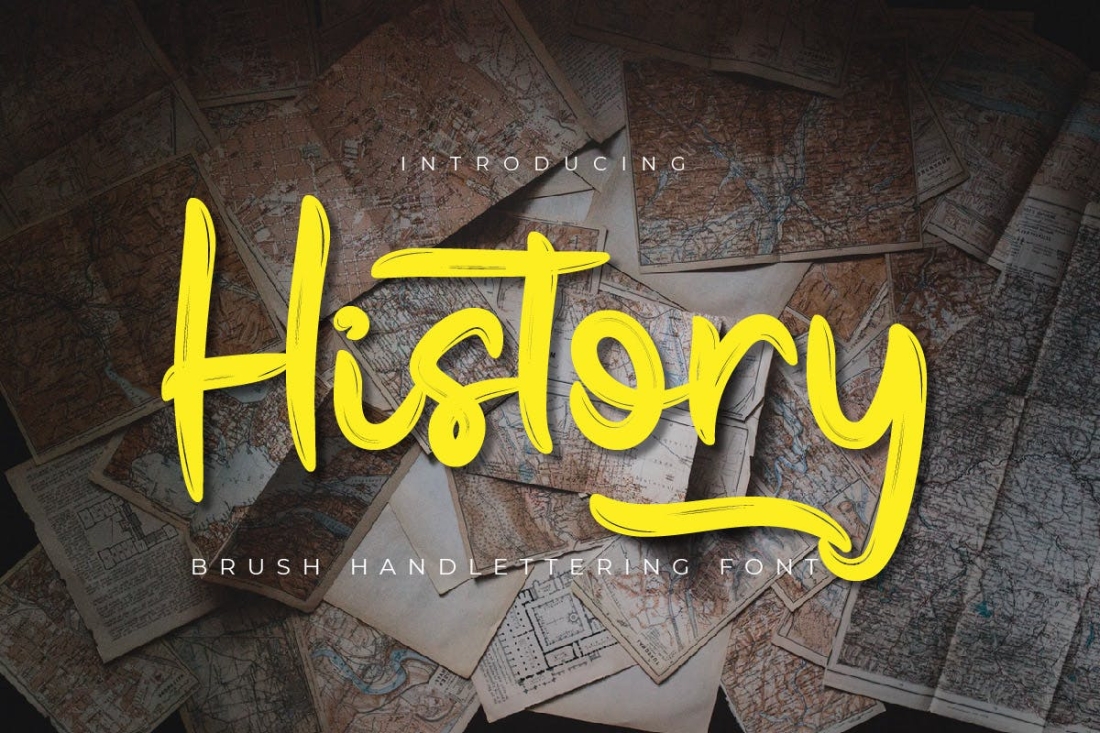 History - Brush Handwritten Font