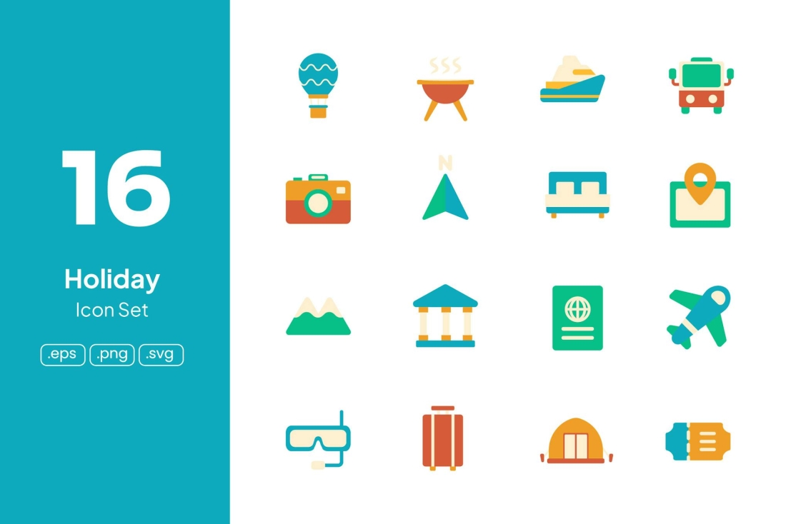 Holiday Flat Icons