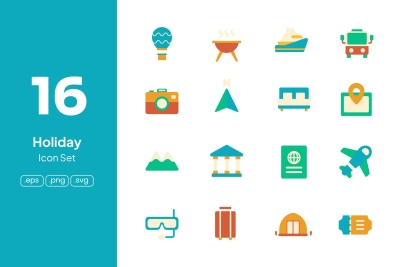 Holiday Flat Icons