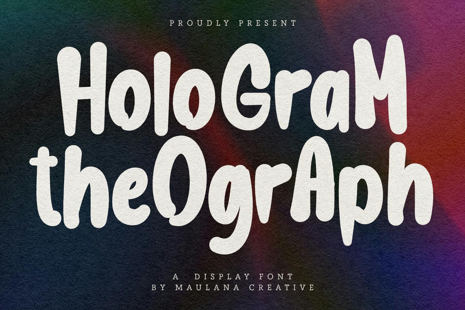 Hologram Theograph Display Font
