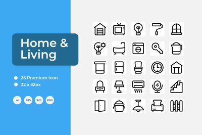 Home & Living Icon Set