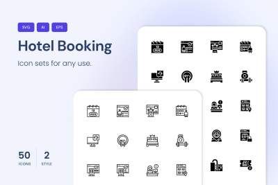 Hotel Booking Icons