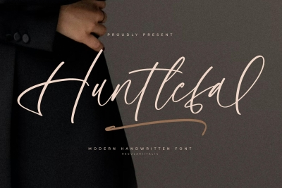 Huntlefal Modern Handwritten Font