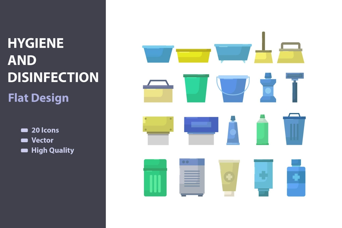 Hygiene and Disinfection Icon Pack