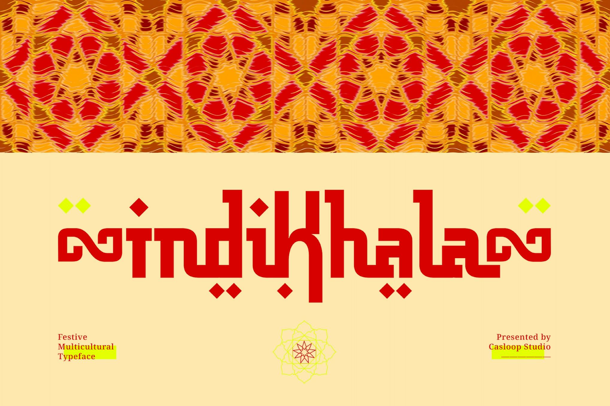 Indikhala – Arabic Eid Multi Culture Typeface