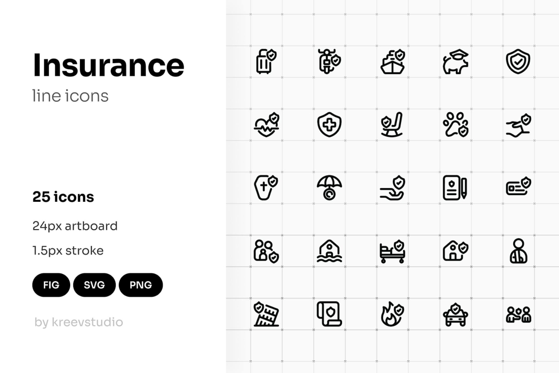 Insurance Line UI Icons