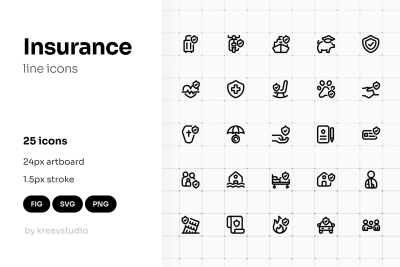 Insurance Line UI Icons
