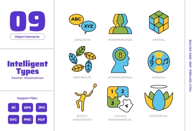 Intelligences Outline Icon Types Personal Therapy