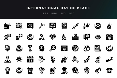 International Day Of Peace Icons