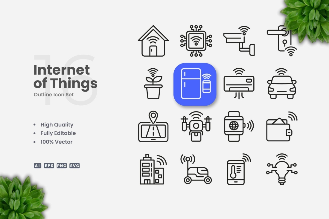 Internet of Things Outline Icons