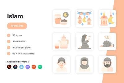 Islam Icons Set