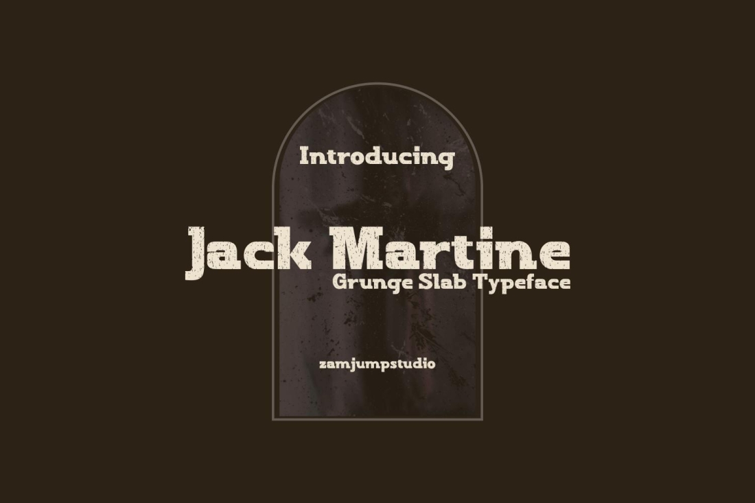 Jack Martine - a Textured Grunge Slab Font