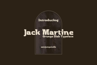 Jack Martine - a Textured Grunge Slab Font