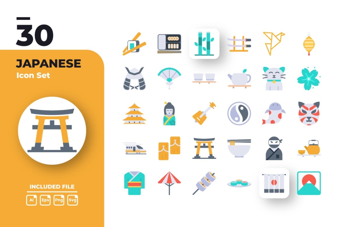 Japanese Icons Set