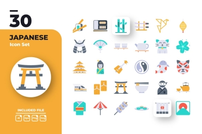 Japanese Icons Set