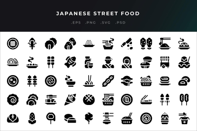Japanese Street Food Icons