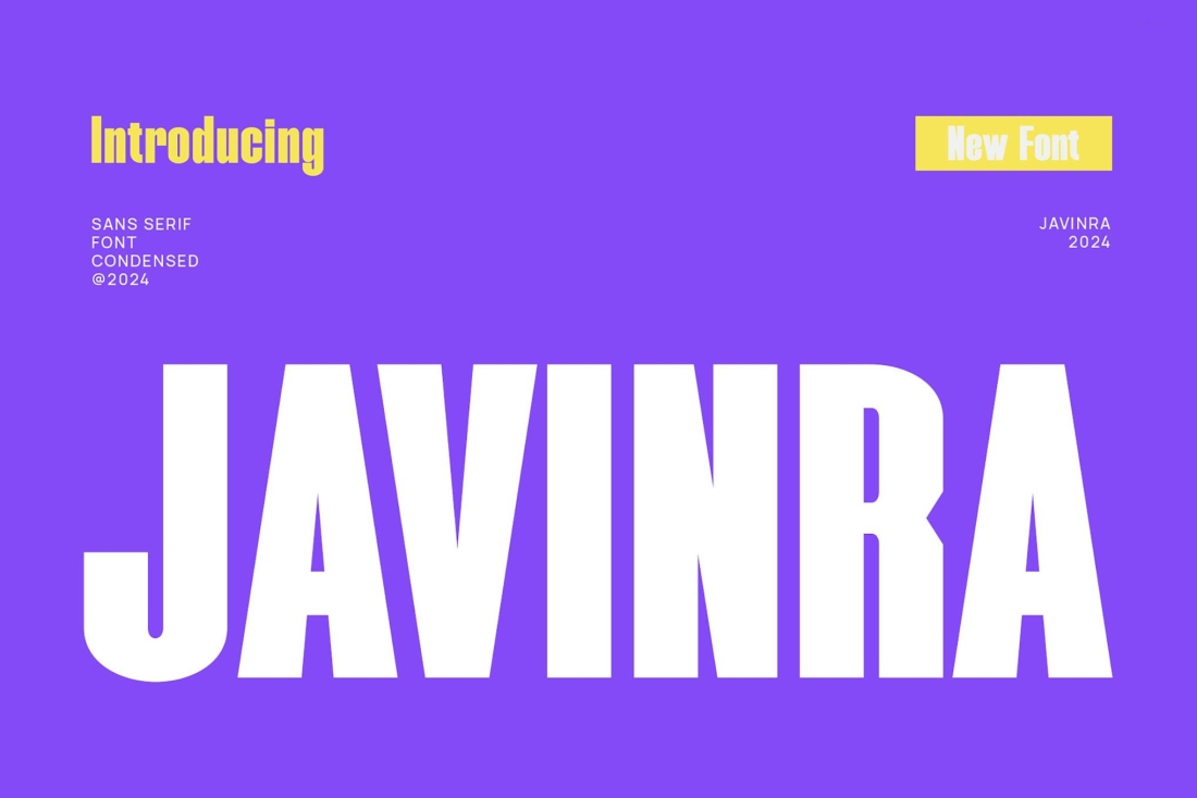 Javinra - Modern Condensed Sans Serif