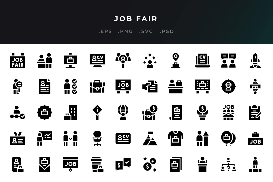 Job Fair Icons