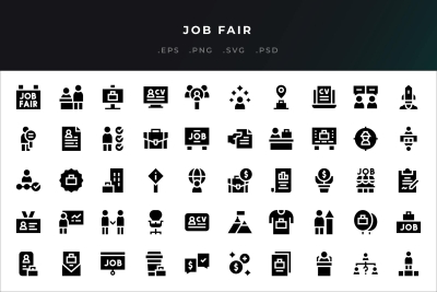 Job Fair Icons