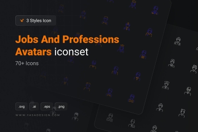 Jobs And Professions Avatars Icons Set