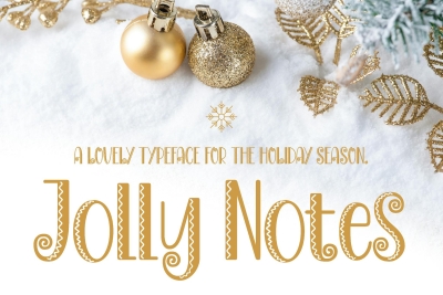 Jolly Notes - Decorative Holidays Font