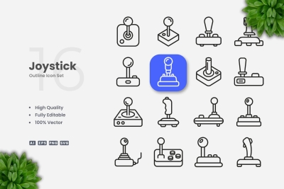 Joystick Outline Icons
