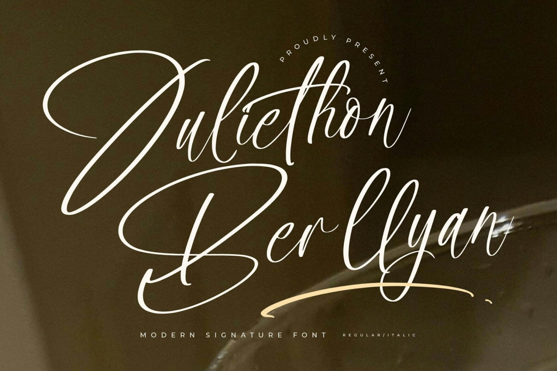 Juliethon Berllyan Modern Signature Font