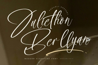 Juliethon Berllyan Modern Signature Font
