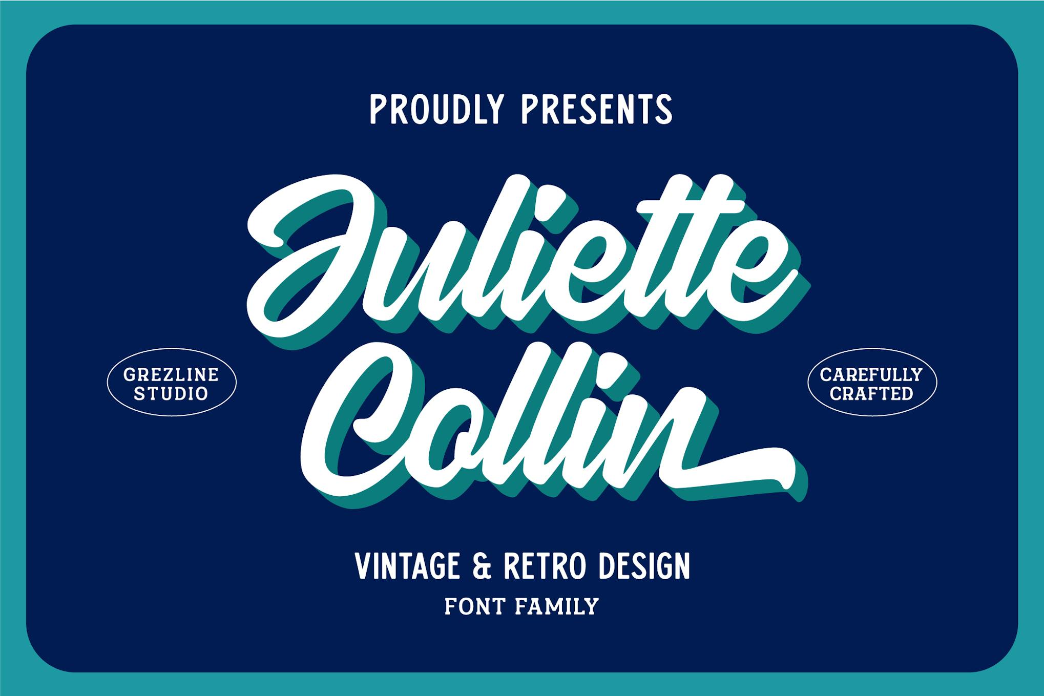 Juliette Collin – Vintage Script Font