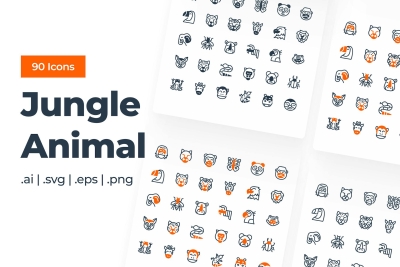 Jungle Animal Icon Set