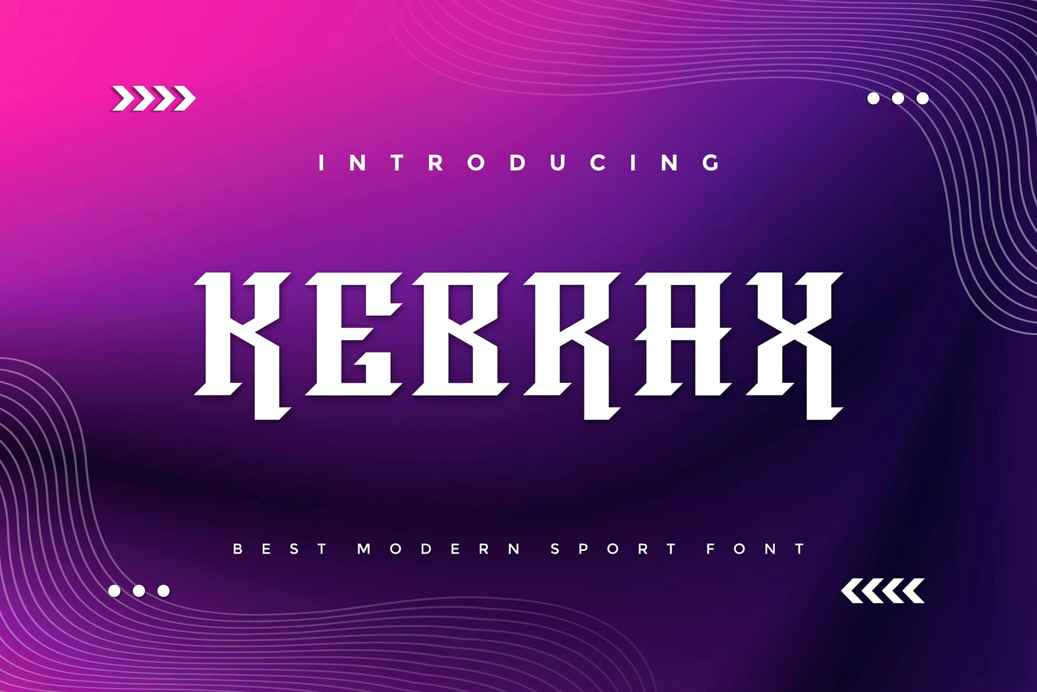 Kebrax – Modern Sport Font