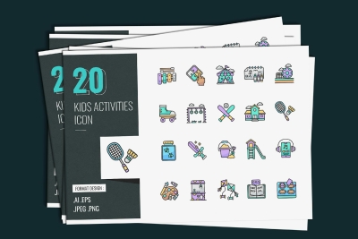 Kids Activities Icon Design Ver. 2