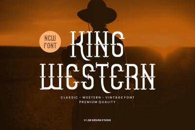 King Western - Artdeco Typeface Font