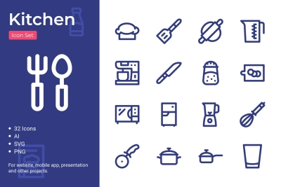 Kitchen Icon Set