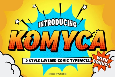Komyca Layered Comic Typeface