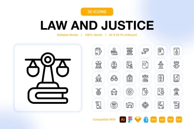 Law And Justice Icons Pack