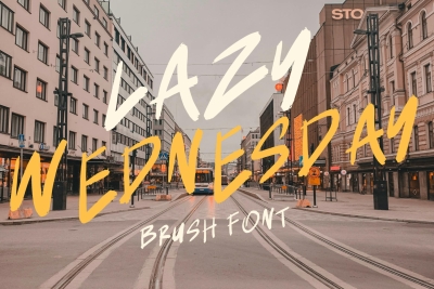 Lazy Wednesday is a brush font