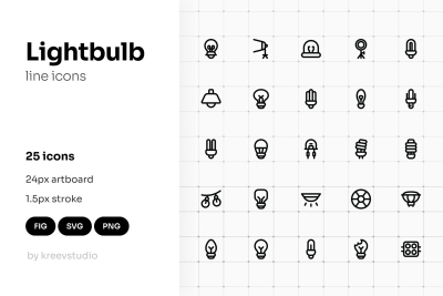 Lightbulb Line UI Icons